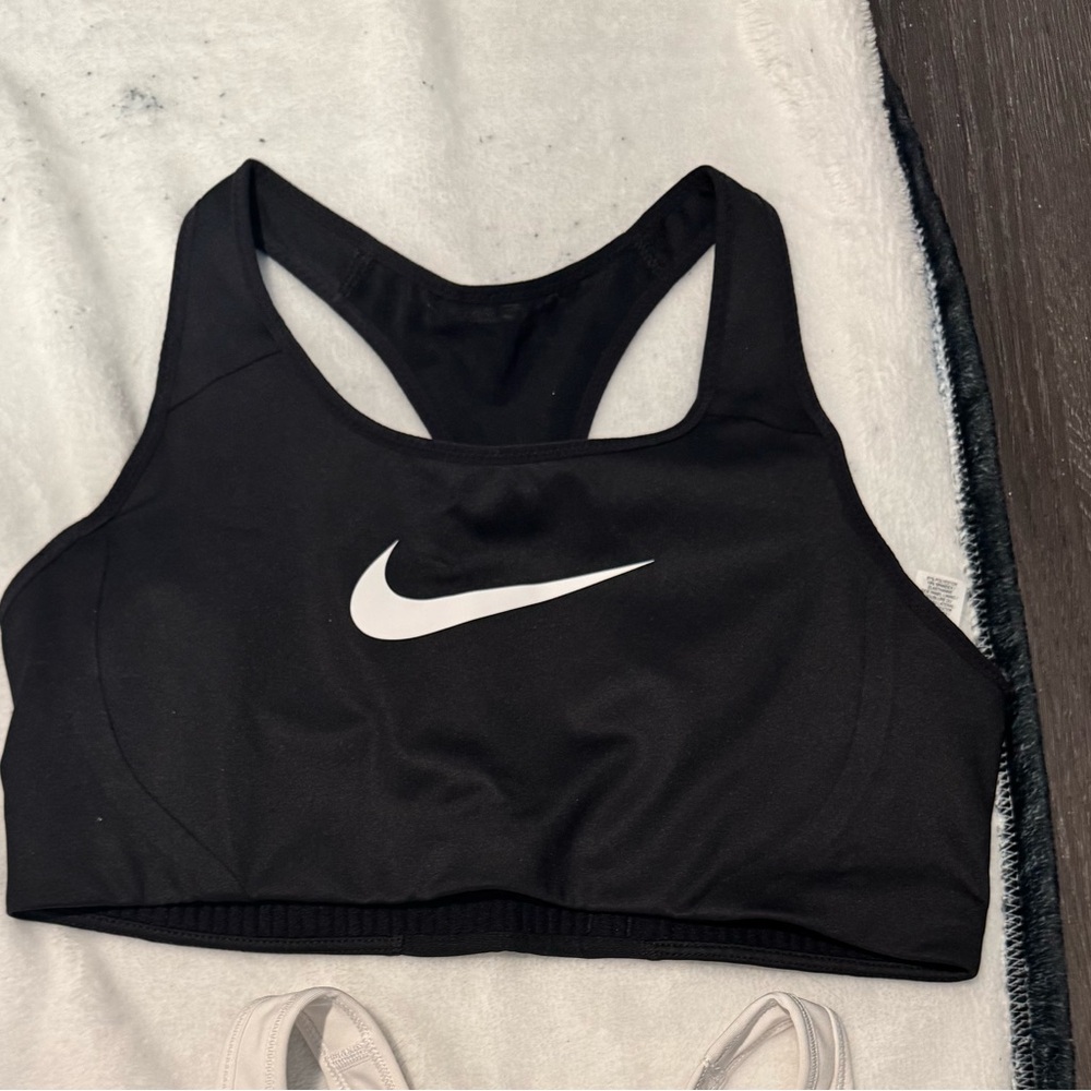 Nike Black and Cream Sports Bra